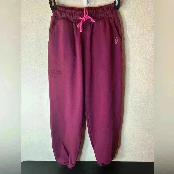 TEREZ Sweatpants in Black Raspberry sz XS - Picture 2 of 7